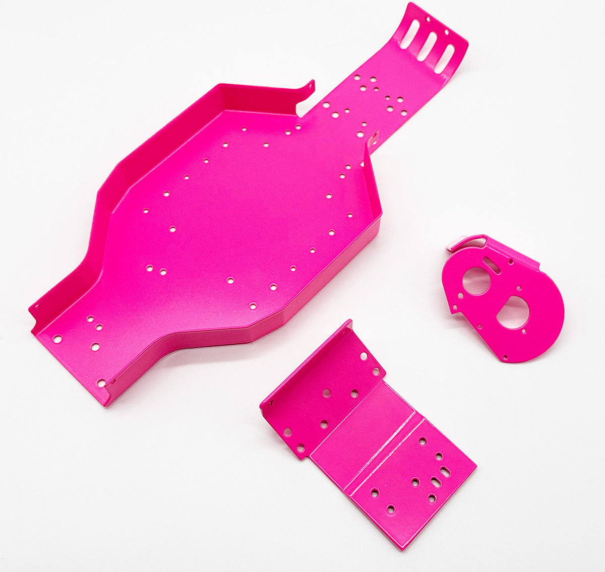 Authentic RC10 Chassis - Powdercoated in Retro Pink