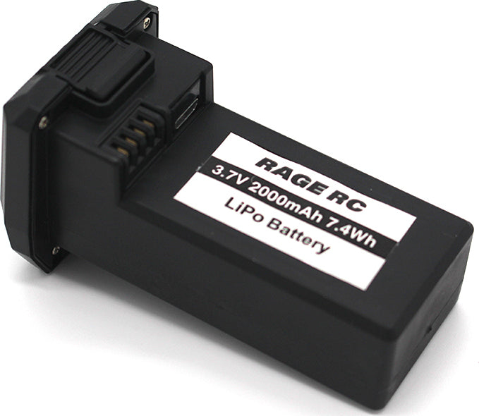 3.7V 1S 2000mAh Lipo Battery w/Case; Stinger 3.0