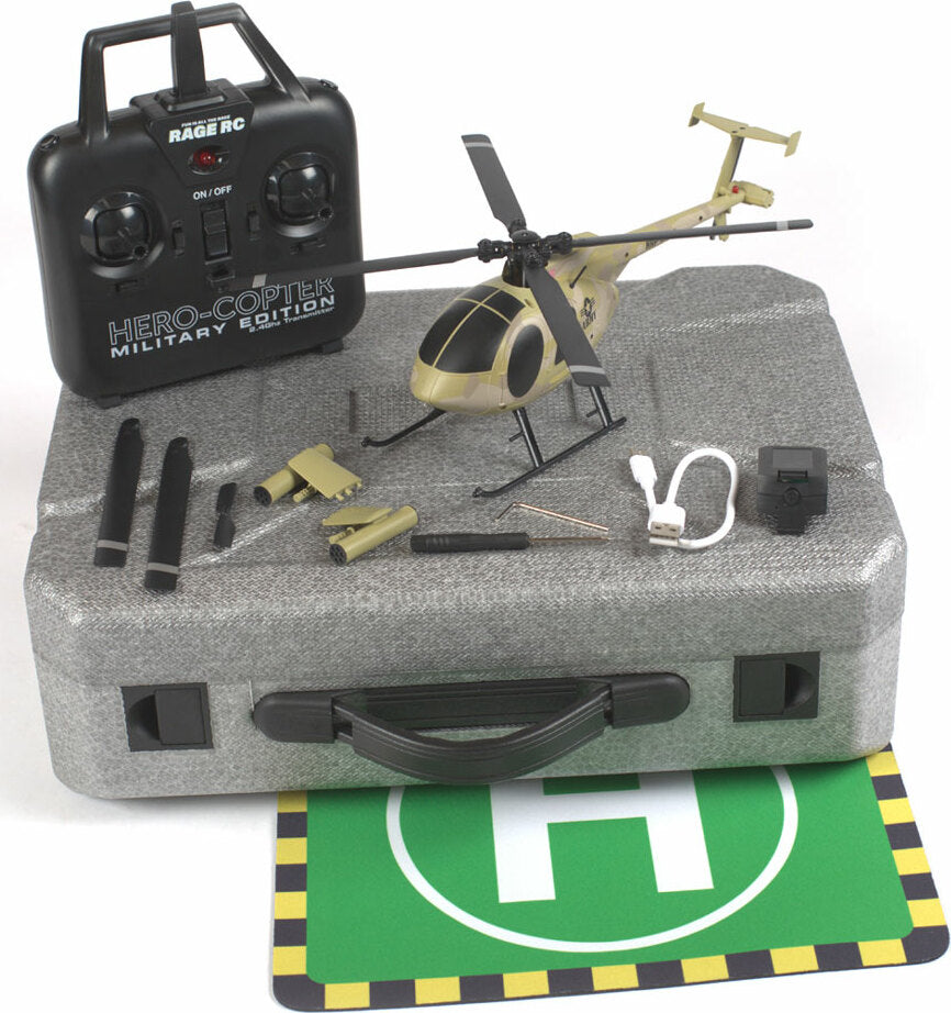 Hero-Copter Military, 4-Blade RTF Heli; Army