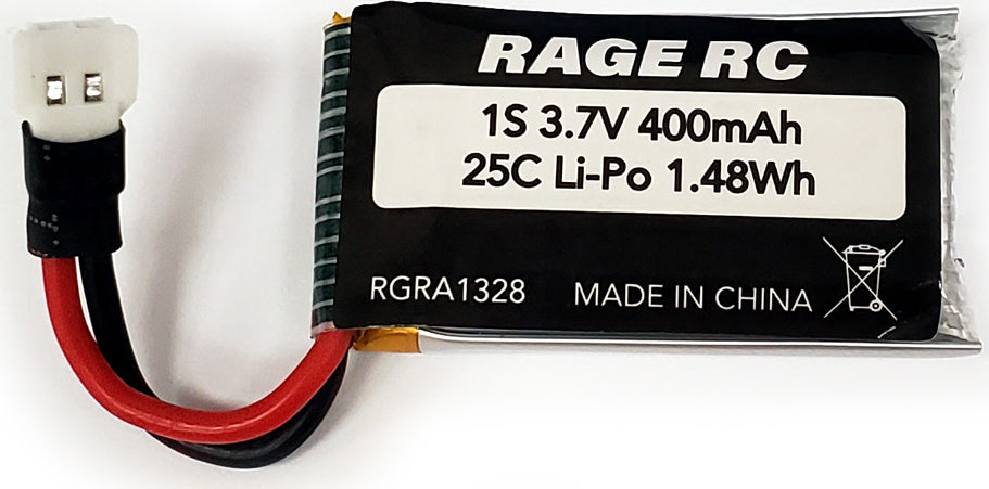 3.7V 400mAh 25C LiPo Battery; Warbirds, Super Cub MX4