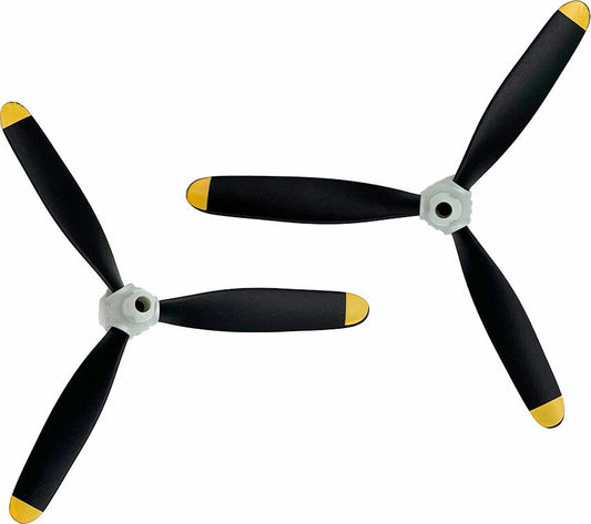 3-Blade Scale Prop & Spinner (2-Pack); F4U Jolly Rogers