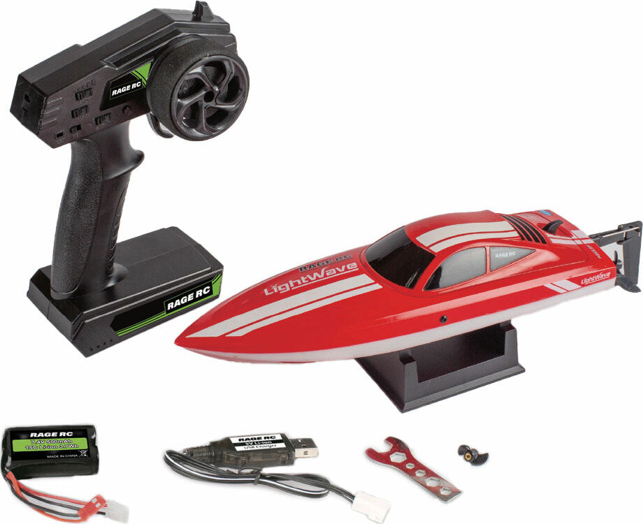 LightWave Electric Micro RTR Boat; Red