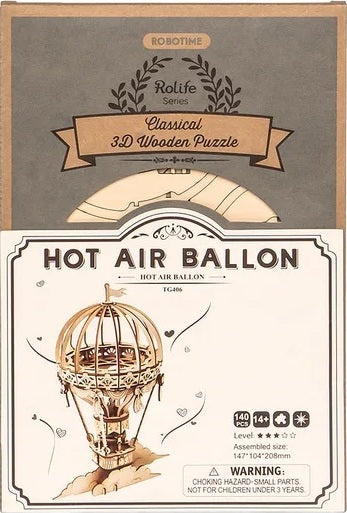 Classic 3D Wood Puzzles; Hot Air Balloon