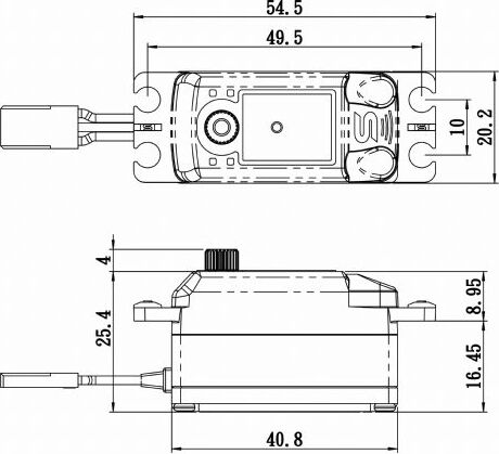 Low Profile Digital Servo 0.09sec / 125oz @ 6V