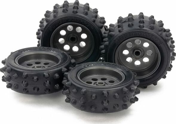 JR Spike Tire & Wheel Set, for EZ Chassis
