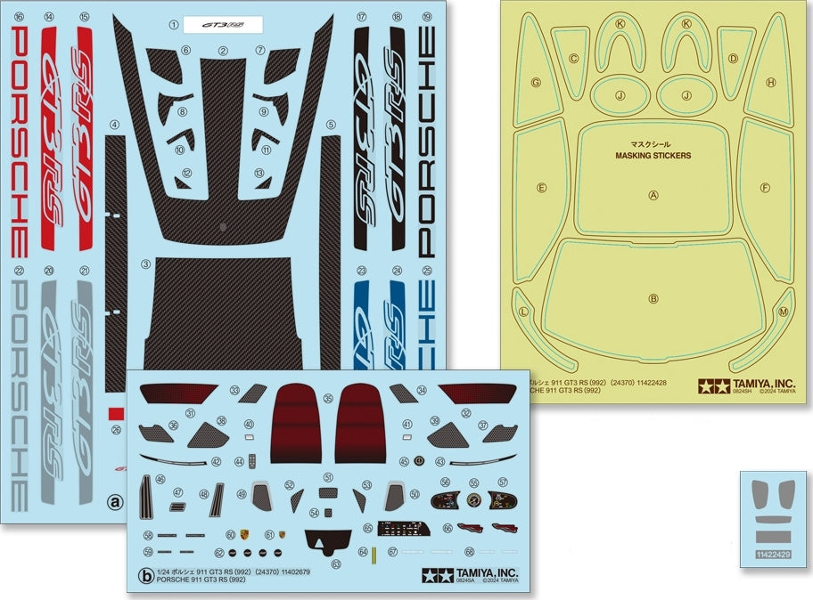 1/24 Porsche 911 GT3 RS (992) Plastic Model