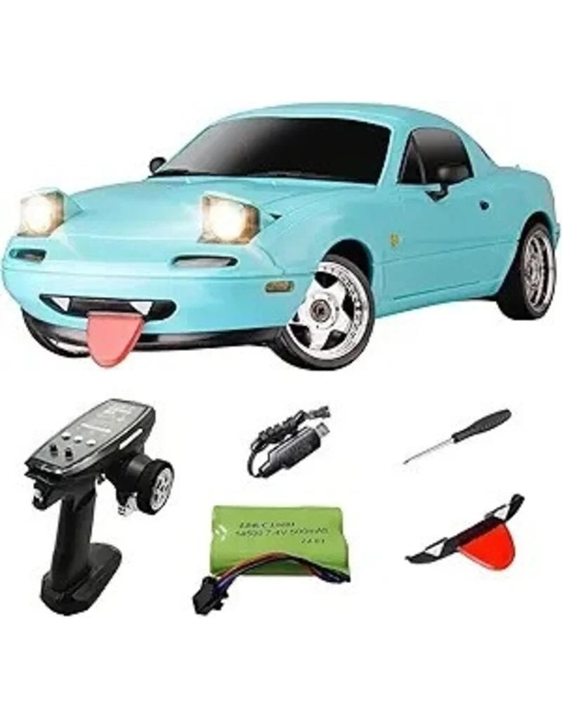 LDRC 1/18 MX-5 Miata RWD Gyroscope Wireless RC Drift Car (Teal)