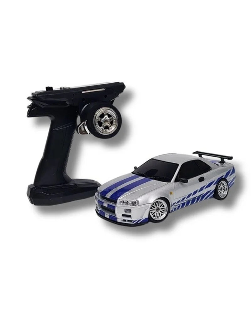 LDRC 1/18 Nissan Skyline GTR R34 RTR RWD RC Drift Car (Silver)