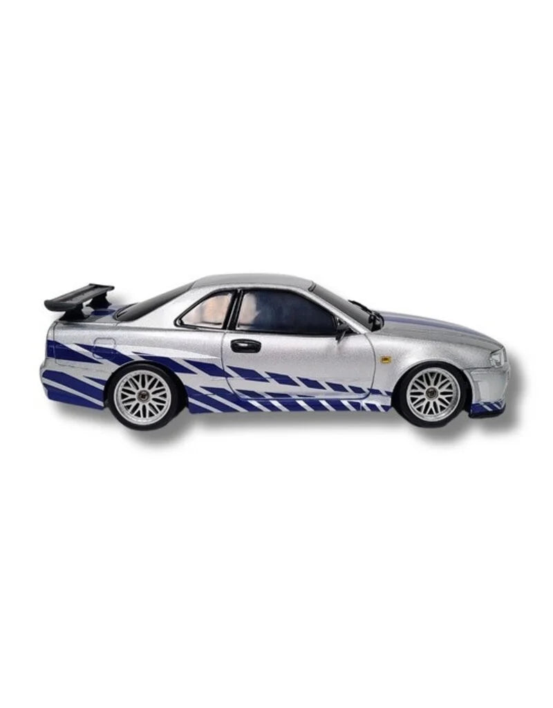 LDRC 1/18 Nissan Skyline GTR R34 RTR RWD RC Drift Car (Silver)
