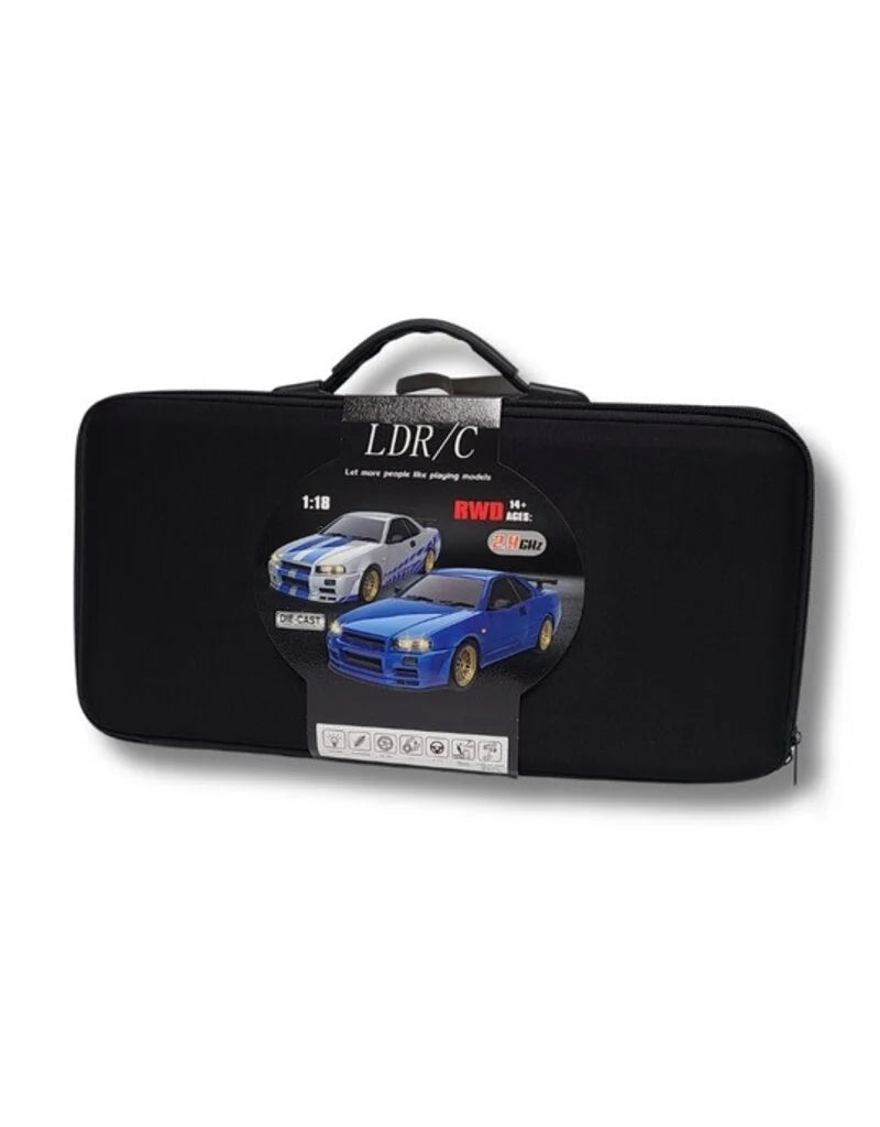 LDRC 1/18 Nissan Skyline GTR R34 RTR RWD RC Drift Car (Silver)