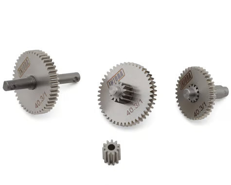 Injora Stainless Steel Low Range Transmission Gear Set for Traxxas® TRX-4M™ (40.3:1 Crawl Ratio)