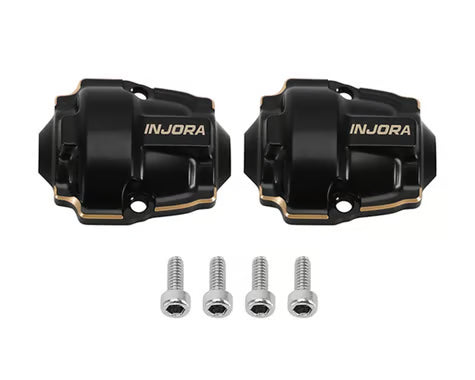 Injora Redcat Ascent-32 Brass Differential Covers (Black) (2) (2.6g ea)