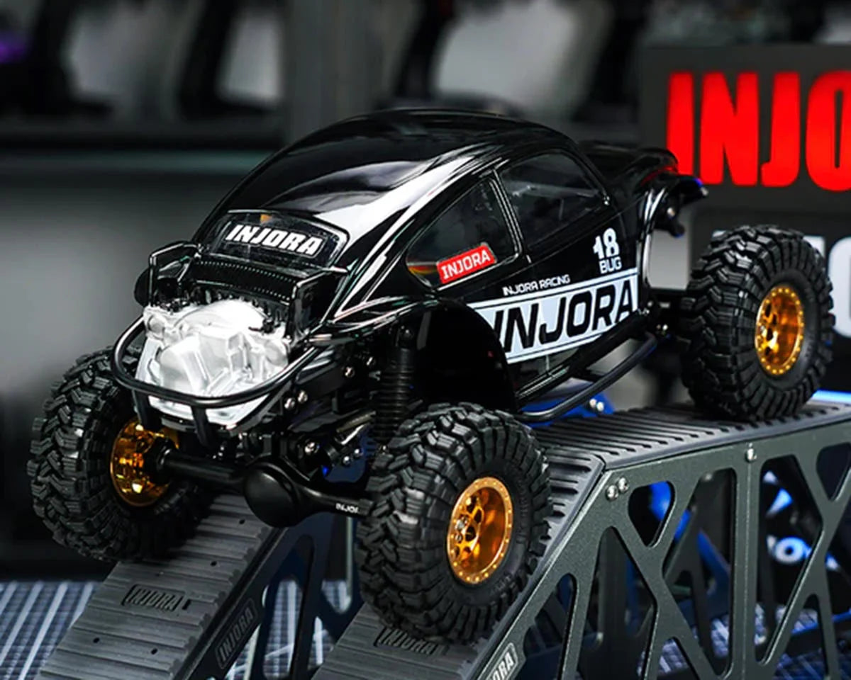 Injora BUG18 Crawler Body Set for Traxxas® TRX-4M™ (Black) (155mm Wheelbase) (Use with 4M-89 & 4M-111 Universal Chassis)