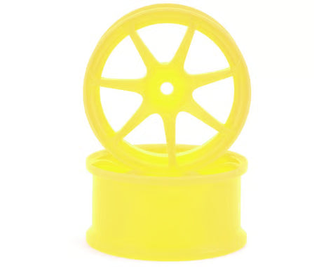 Integra AVS Model T7 High Traction Drift Wheel (Yellow) (2) (5mm Offset) w/12mm Hex