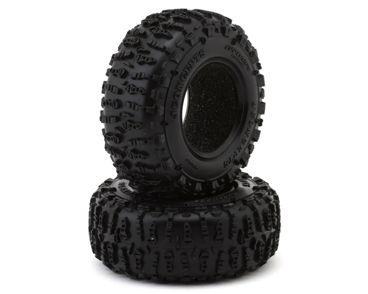 JConcepts Bossman 1.3" Micro Rock Crawler Tires (63mm OD) (2) (Green) w/Foam Inserts