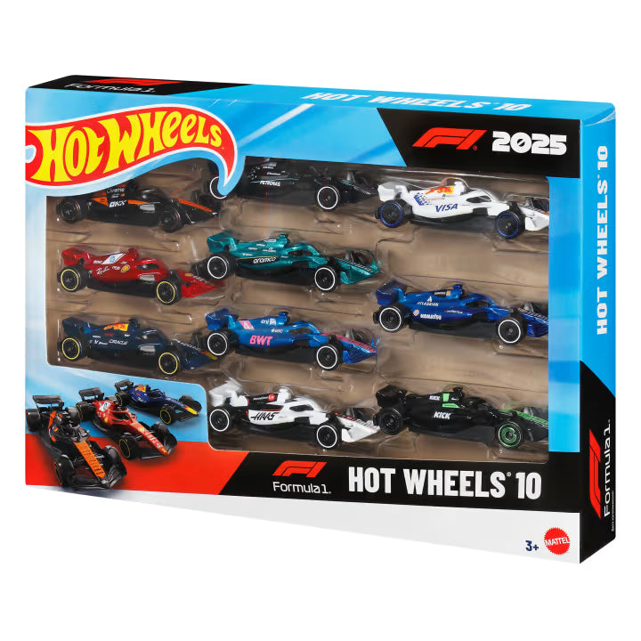 Mattel Hot Wheels® 1/64 Formula I 2025 10-Pack