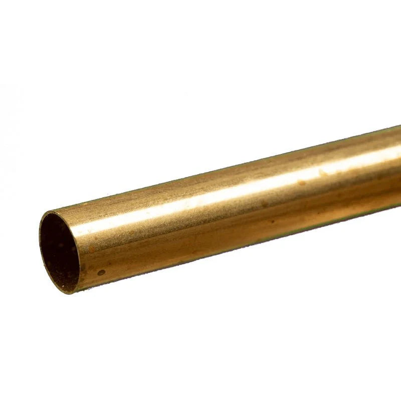 K&S Metals 19/32" OD 0.014" x 12" Round Brass Tube (1)
