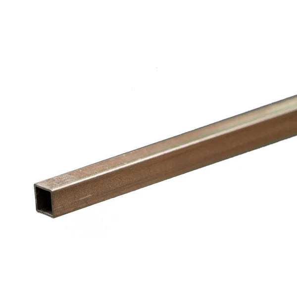 K&S Metals 3/16" OD 0.014" x 12" Square Aluminum Tube (1)