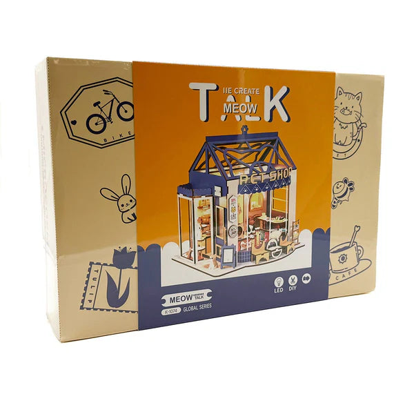 KnowMe IIE Create DIY Miniature Kit: Meow Talk Pet Shop