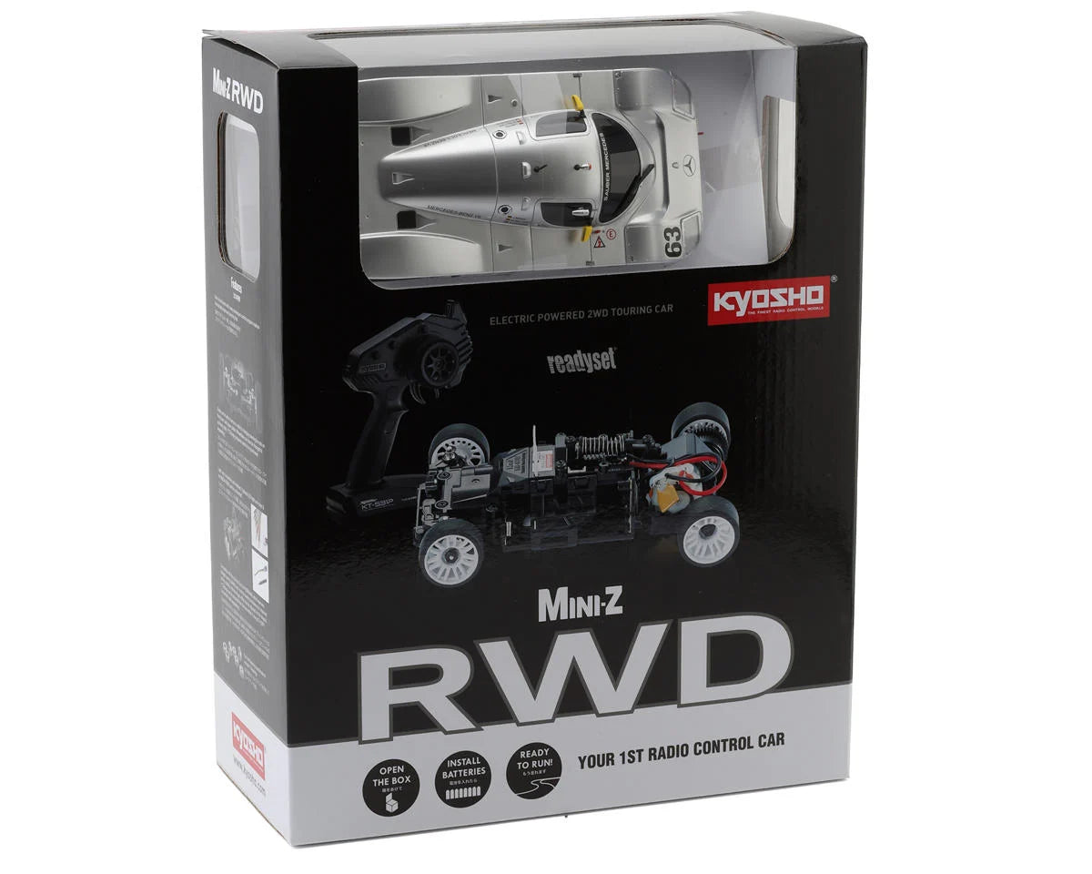 Kyosho MR-03 Mini-Z RWD ReadySet with Sauber Mercedes Group C Rennsportwagen C9 Body (Silver)