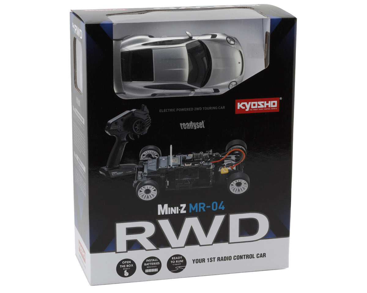 Kyosho MR-04 RWD Mini-Z ReadySet with Porsche 911 GT Body (Silver)