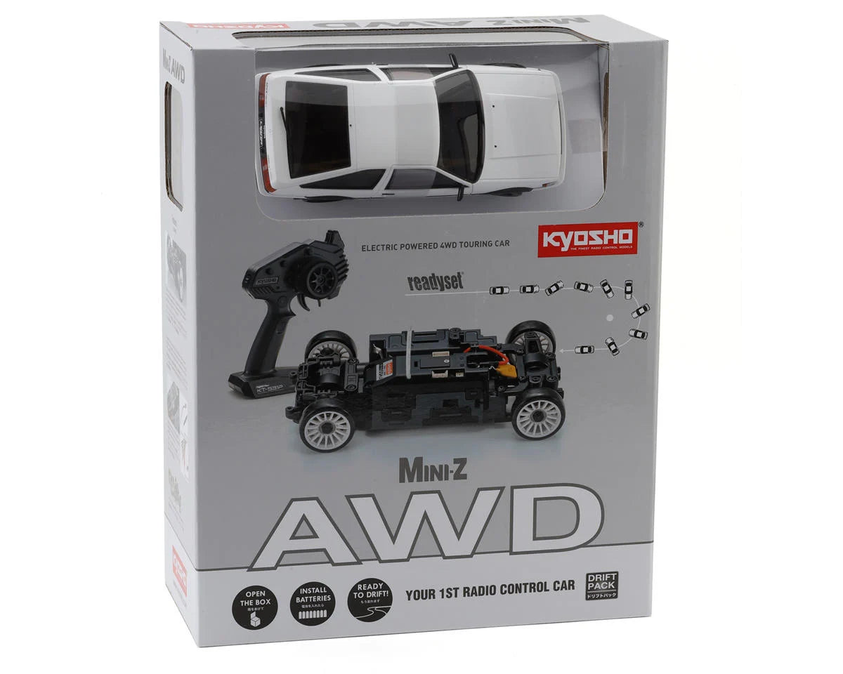 Kyosho MA-020 Mini-Z AWD ReadySet with Toyota Corolla Levin AE86 Body (White/Black)