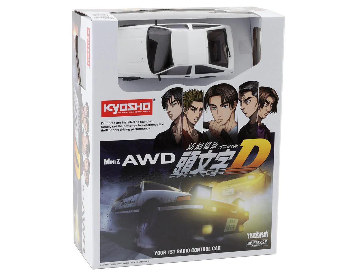 Kyosho MA-020 Mini-Z AWD Readyset with Toyota Sprinter Trueno AE86 INITIAL D Body (White)