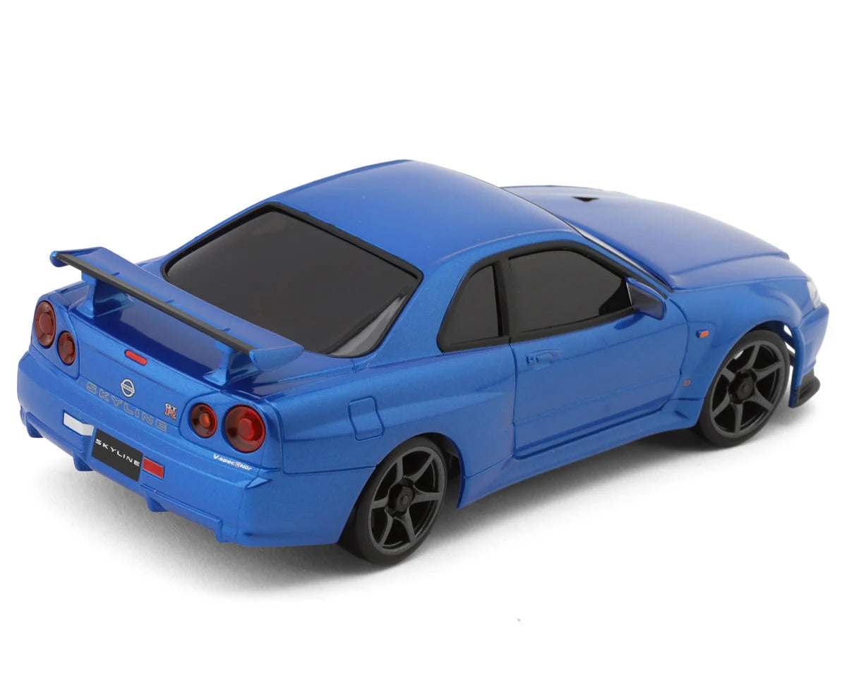 Kyosho MA-020 AWD Mini-Z ReadySet w/Nissan Skyline GT-R R34 V. Spec II Nur Body (Metallic Blue)