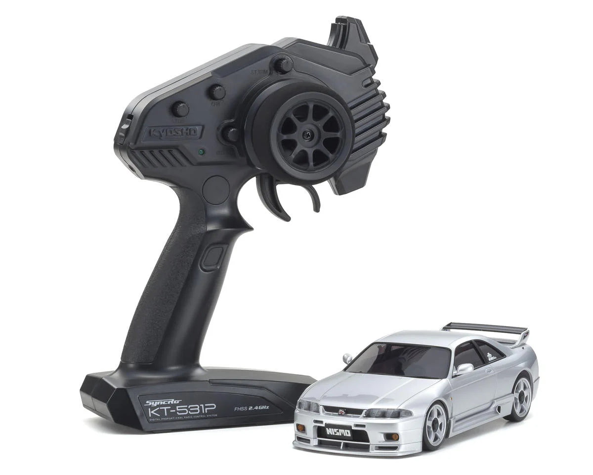 Kyosho MA-020 AWD Mini-Z ReadySet w/Nissan Skyline GT-R R33 Nismo Body (Spark Silver)