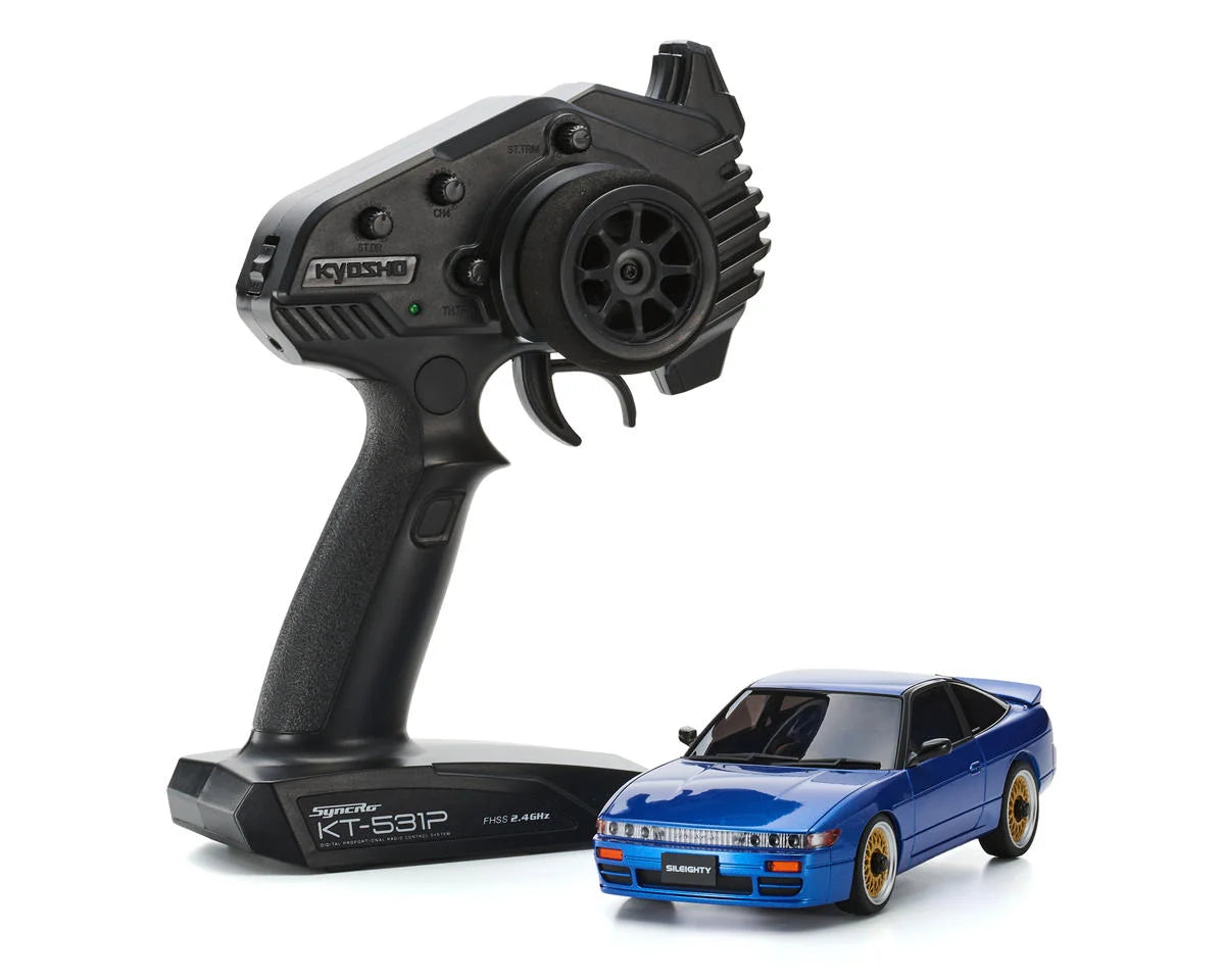 Kyosho MA-020 AWD Mini-Z ReadySet w/Nissan Sileighty Body (Blue)
