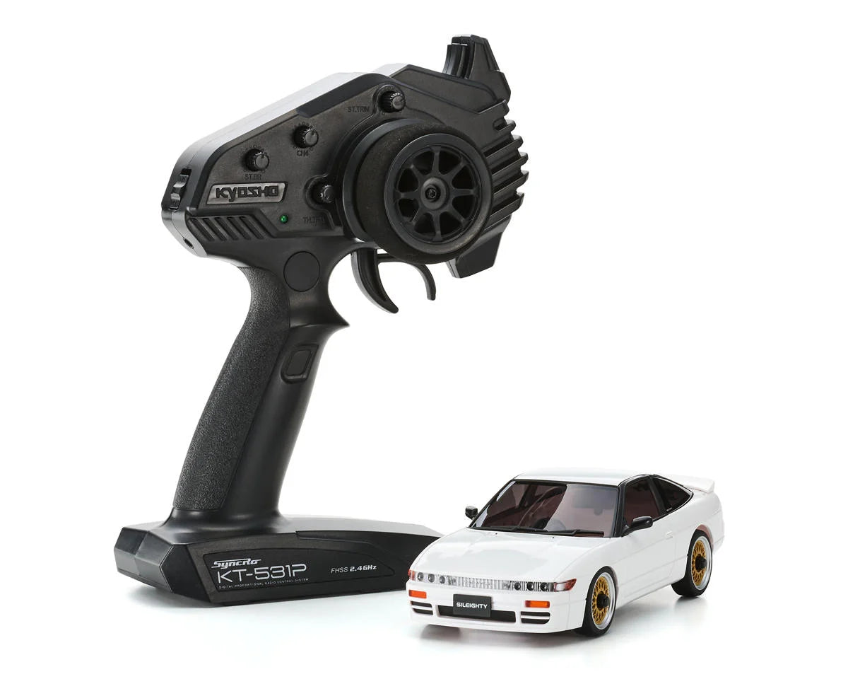 Kyosho MA-020 AWD Mini-Z ReadySet w/Nissan Sileighty Body (White)