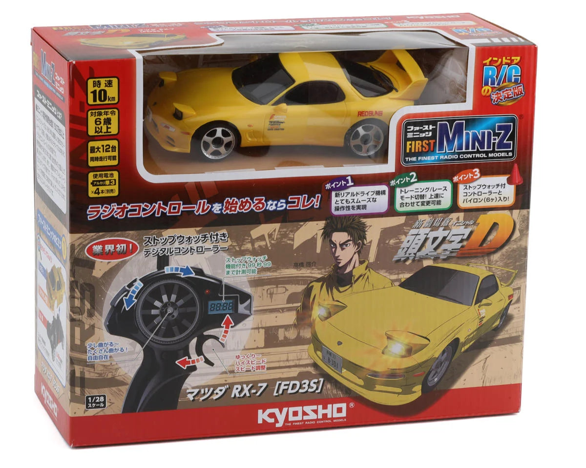 Kyosho First Mini-Z RWD ReadySet w/Initial D Mazda RX-7 FD3S Body (Yellow)