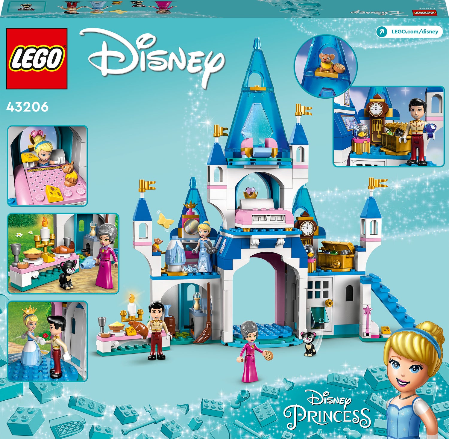 LEGO® Disney Cinderella & Prince Charming's Castle Set