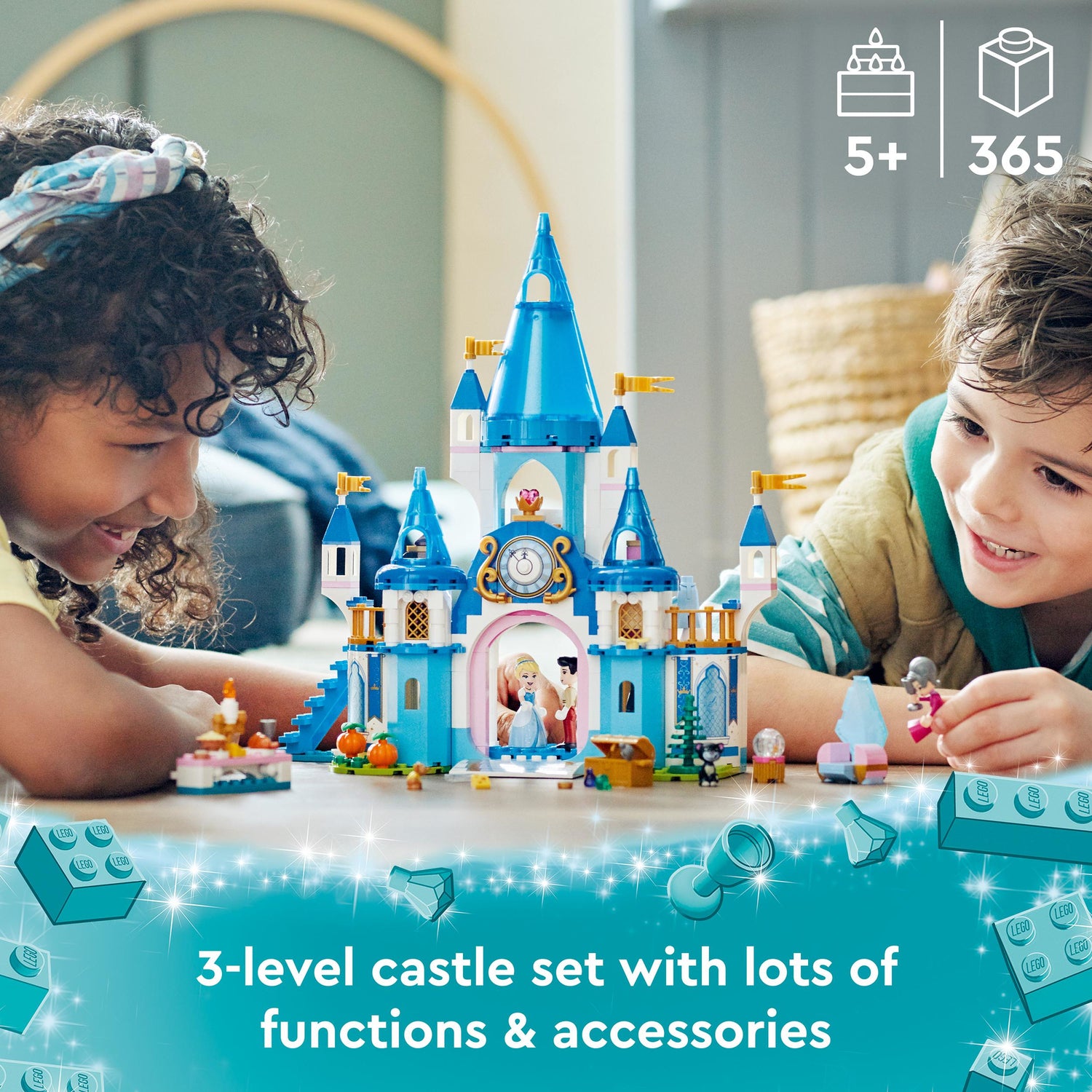 LEGO® Disney Cinderella & Prince Charming's Castle Set