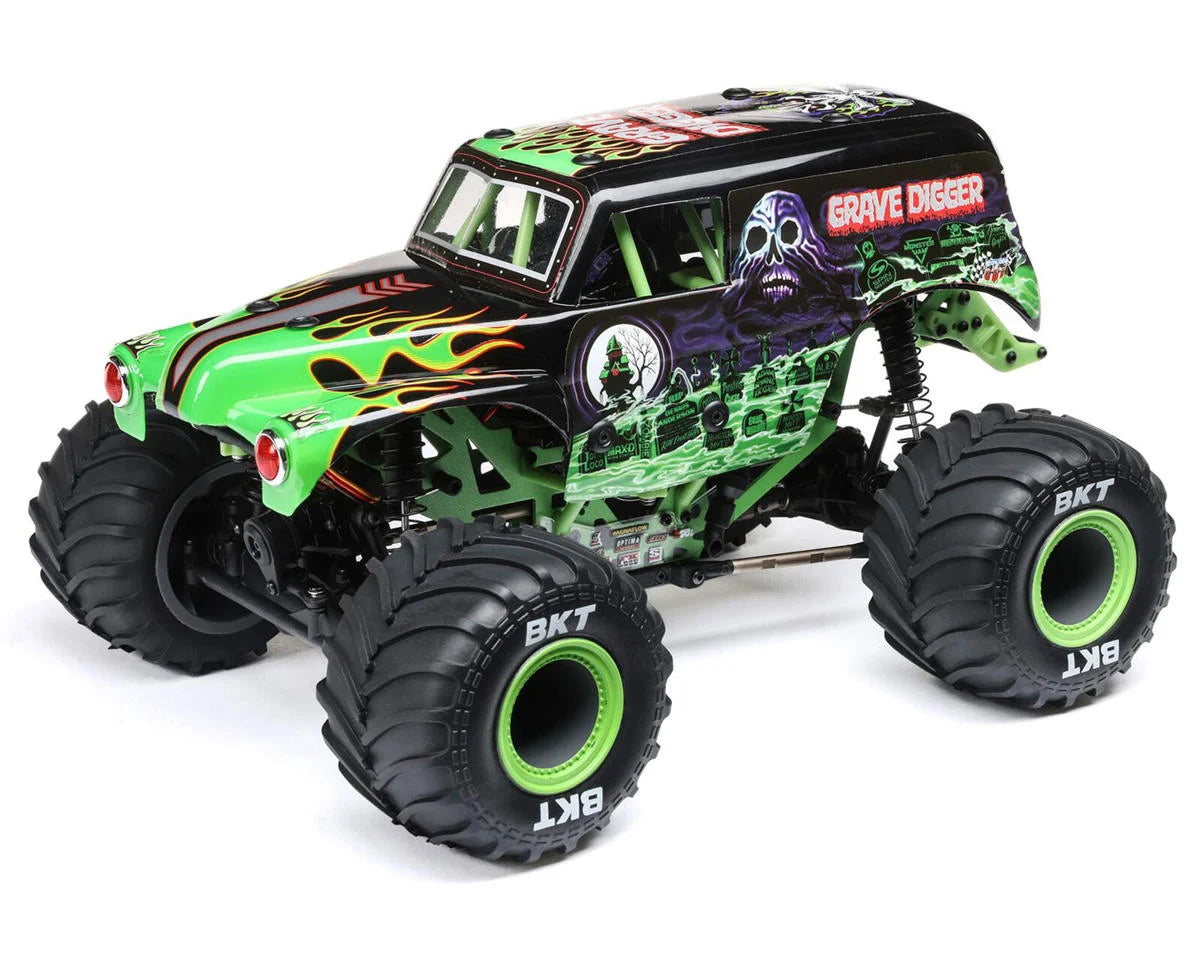 Losi Mini LMT Grave Digger Body Set w/ LEDs (Clear)