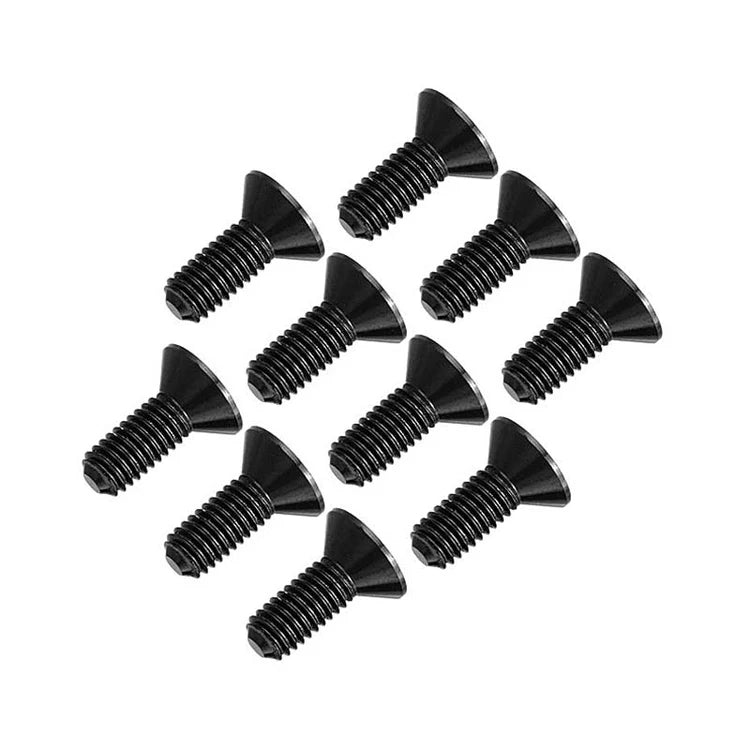HobbyStar 6mm Aluminum Flat Head Screw (10) (Black)