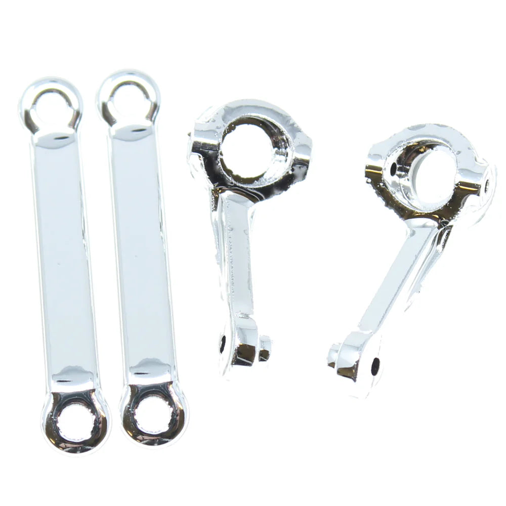 Redcat V2 Steering Arms L/R and V2 Toe Links (Chrome) (1)
