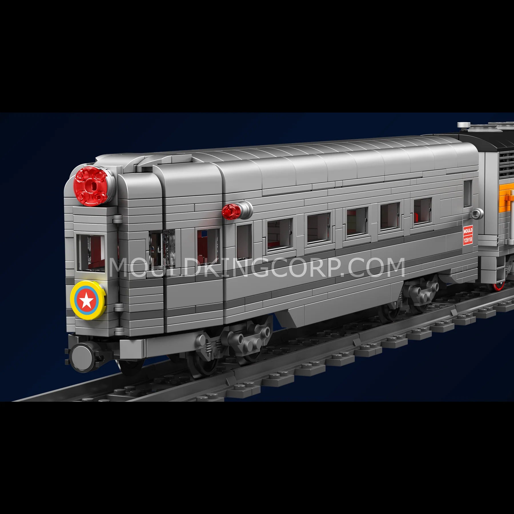 Mould King USA EMD F7 WP Diesel Locomotive Building Block Set