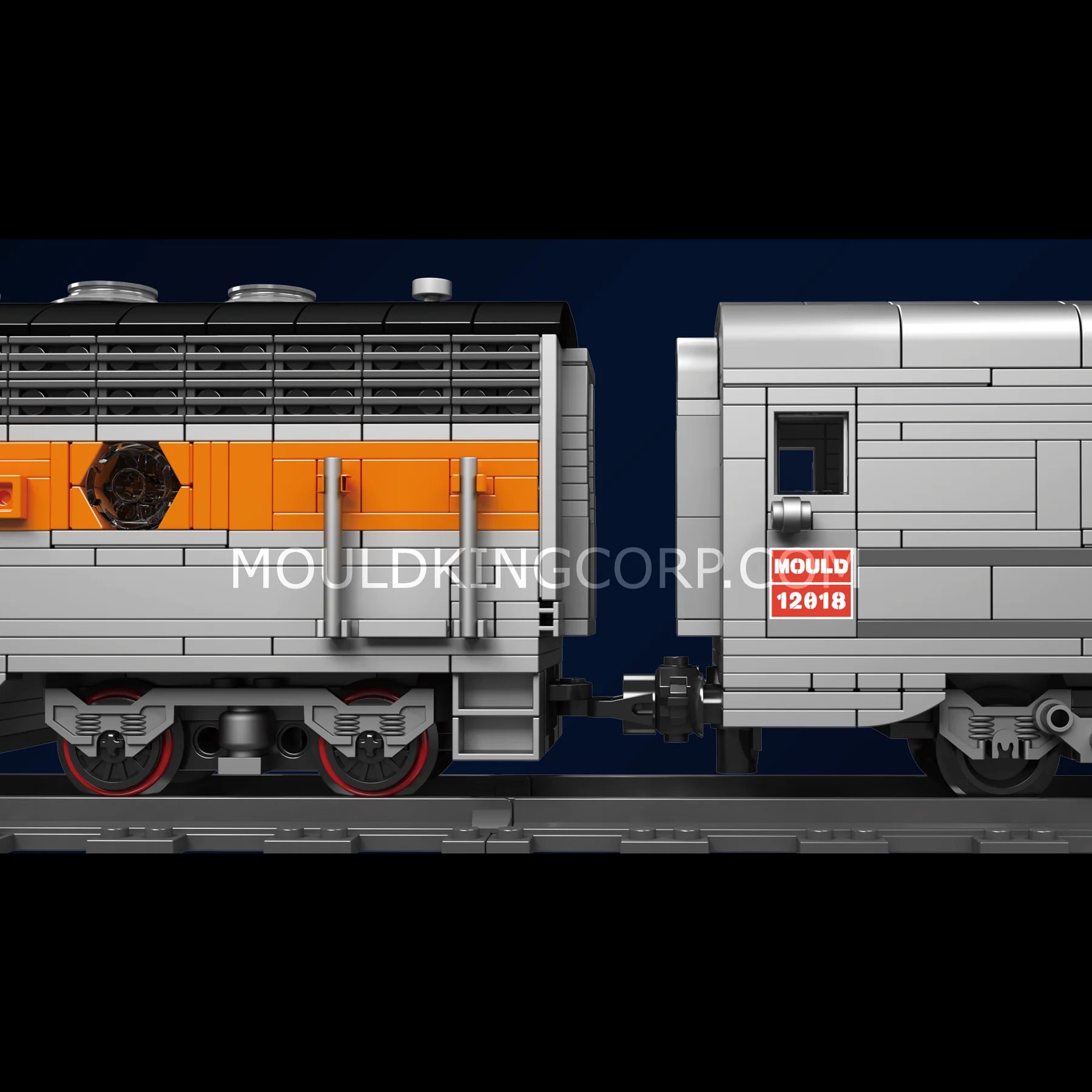 Mould King USA EMD F7 WP Diesel Locomotive Building Block Set