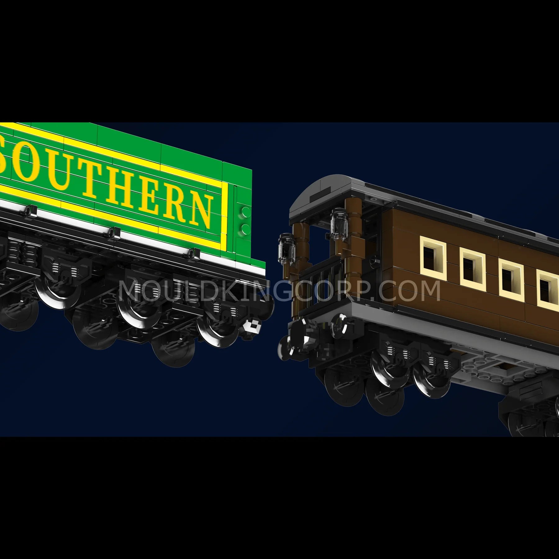 Mould King 4-4-0 Steam Locomotive Building Block Set