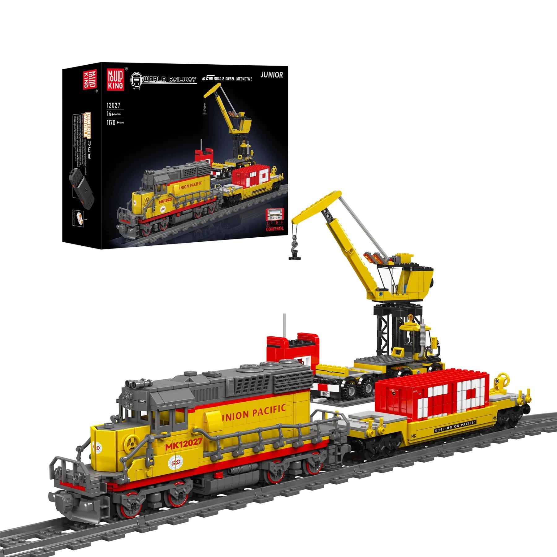 Mould King SD40-2 Diesel Locomotive Building Block Set