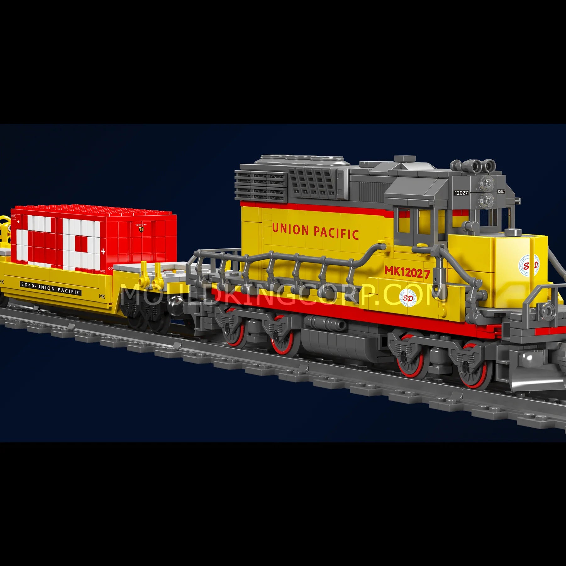 Mould King SD40-2 Diesel Locomotive Building Block Set