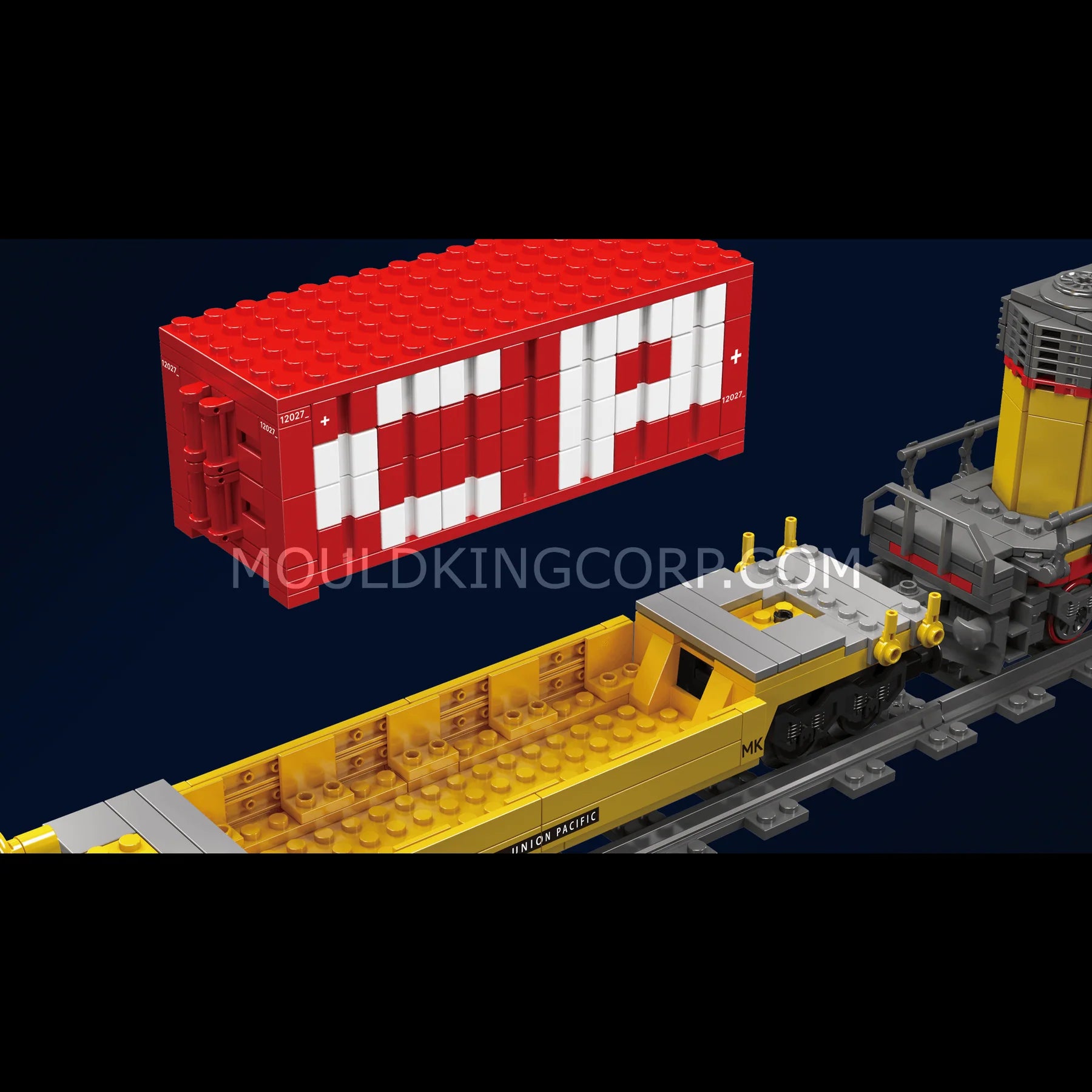 Mould King SD40-2 Diesel Locomotive Building Block Set