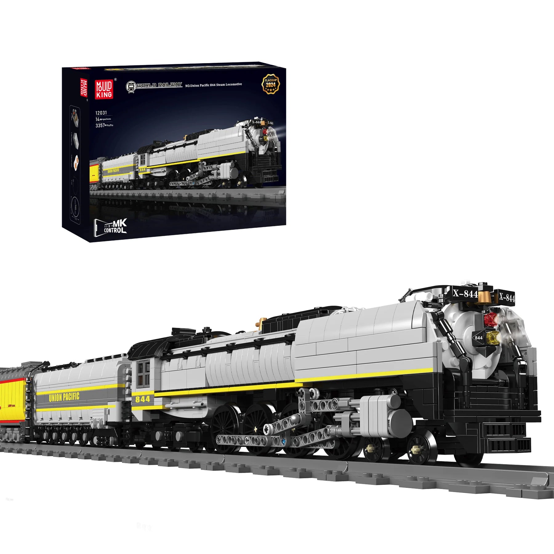 Mould King Union Pacific 844 Steam Locomotive Building Block Set