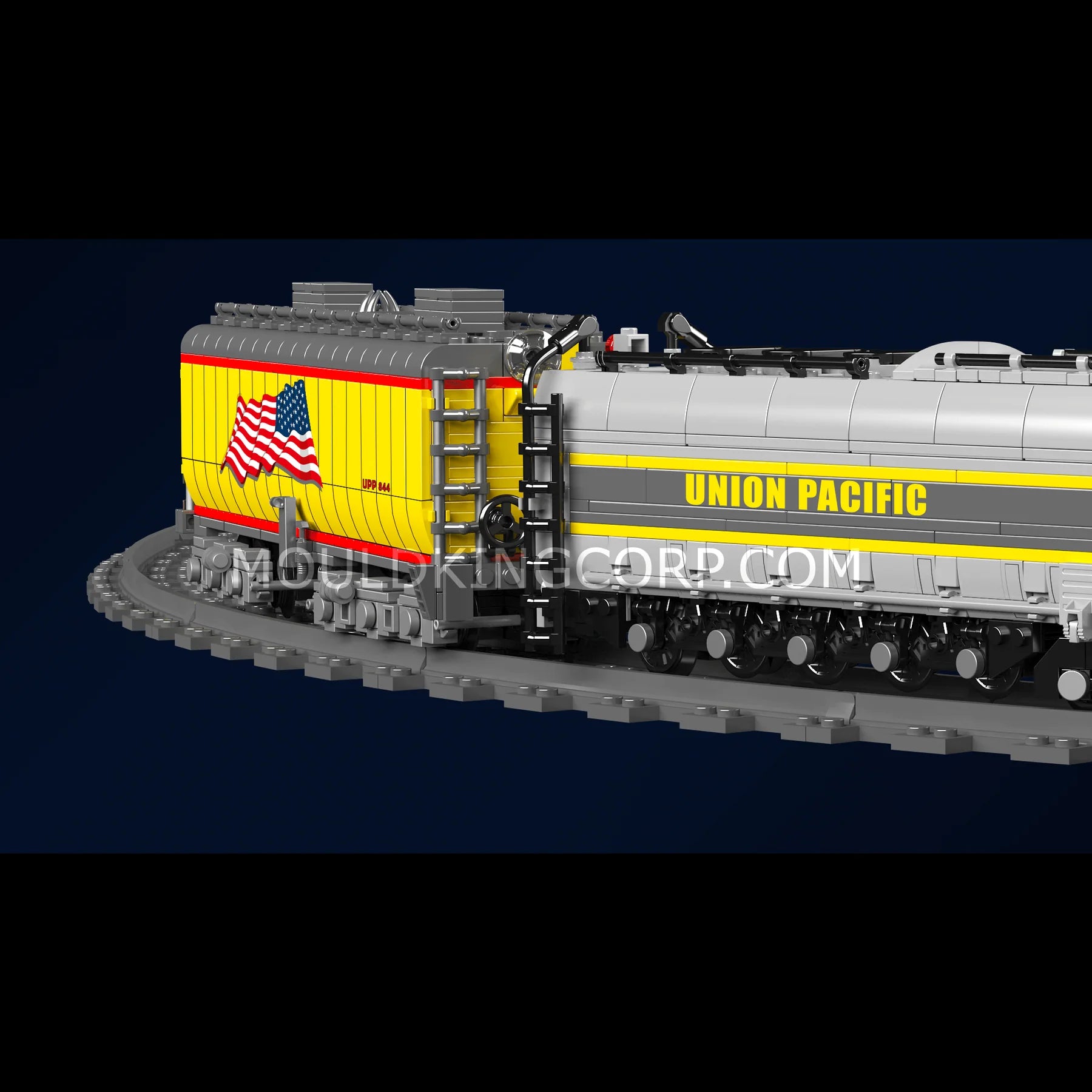 Mould King Union Pacific 844 Steam Locomotive Building Block Set