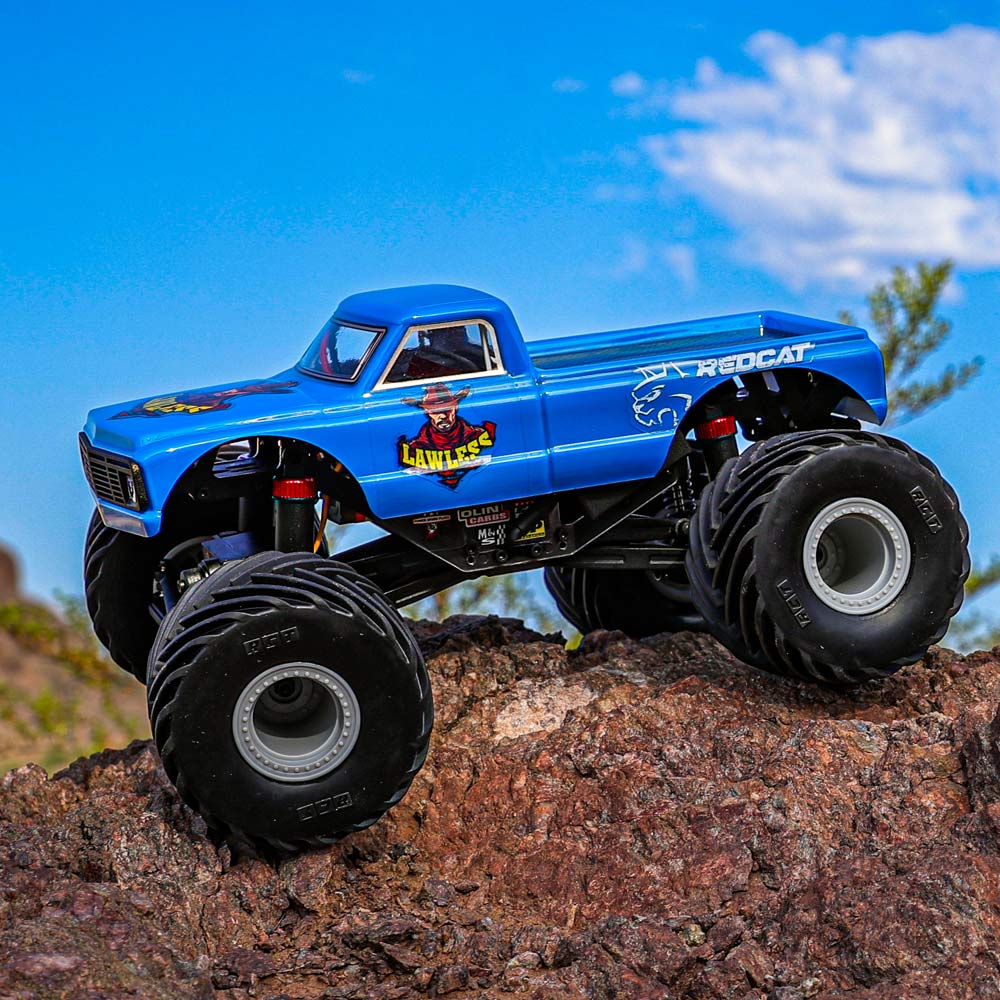 Redcat MT-18 - 1/18 Scale Brushed Electric Monster Truck (Blue - Lawless Livery)