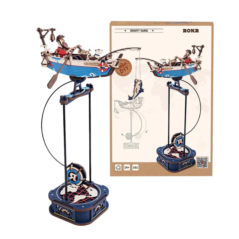 ROKR Ocean Fisher Pendulum Ship 3D Wooden Puzzle