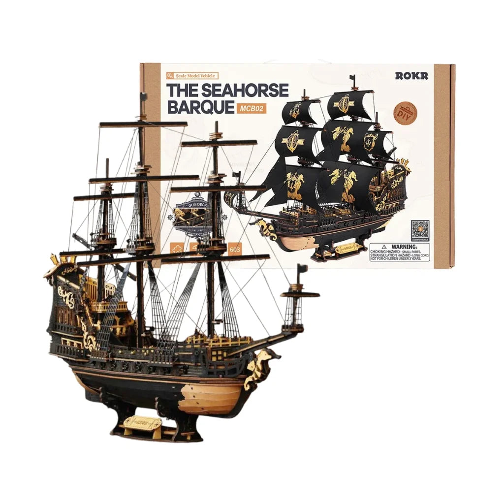ROKR The Seahorse Barque 3D Wooden Puzzle