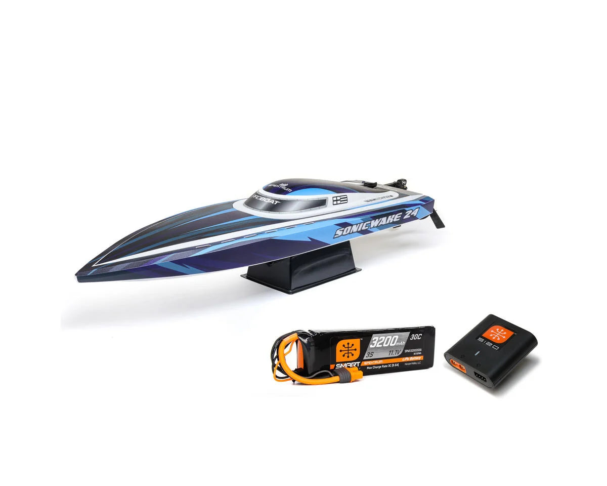 Pro Boat Sonicwake 24" Self-Righting RTR Deep-V Brushless Boat (Blue)