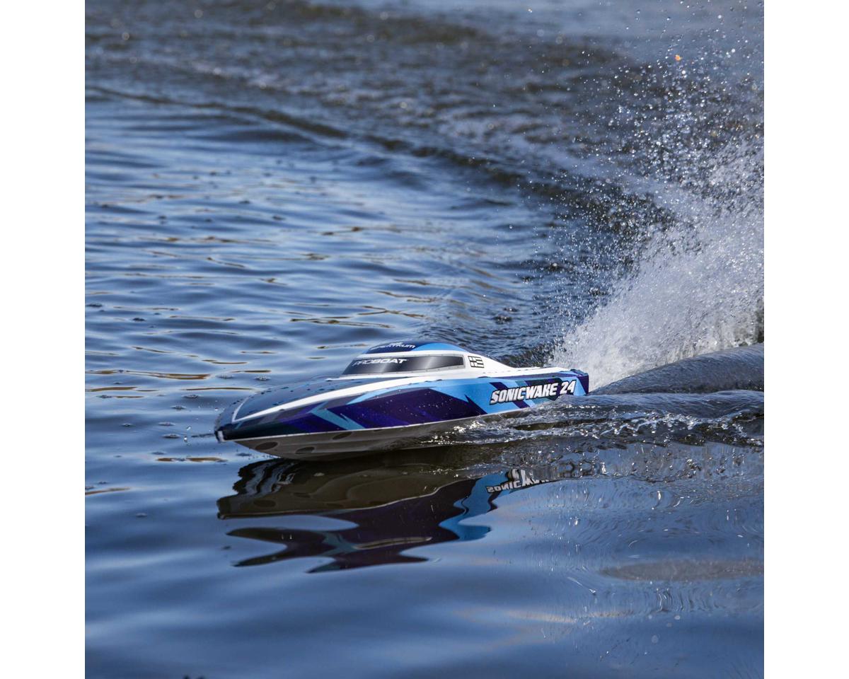 Pro Boat Sonicwake 24" Self-Righting RTR Deep-V Brushless Boat (Blue) w/SLT2 2.4GHz Radio, Battery & Charger
